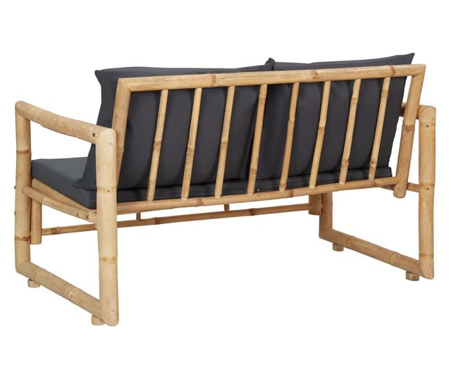 bambusz kerti pad párnákkal 115 cm
