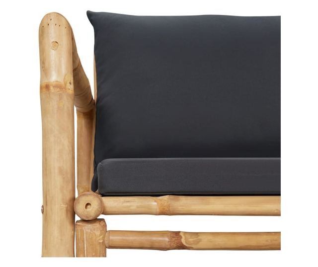 bambusz kerti pad párnákkal 115 cm