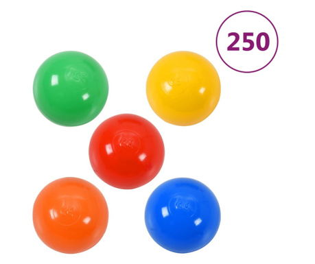 Цветни топки за бебешки басейн, 250 бр