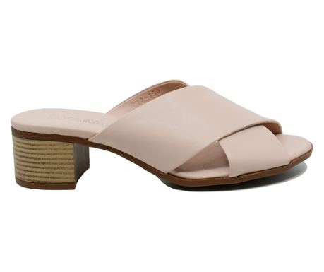 Saboti dama light pink din piele naturala-40 EU