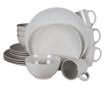 Set Complet Serviciu De Masa, North Pole, 16 piese, Cesiro, Alb Mat cu puncte negre