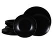 Set Complet Serviciu De Masa, Abyss, 12 piese, Cesiro, Negru Mat