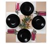 Set Complet Serviciu De Masa, Abyss, 12 piese, Cesiro, Negru Mat