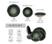 Set Complet Serviciu De Masa, Whirlwind, 12 piese, Cesiro, Alb Ivoire cu negru