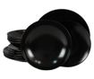 Set Complet Serviciu De Masa, Night, 12 piese, Cesiro, Negru Mat
