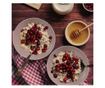 Set Complet Serviciu De Masa, Milkshake, 12 piese, Cesiro, Roz Deschis Mat