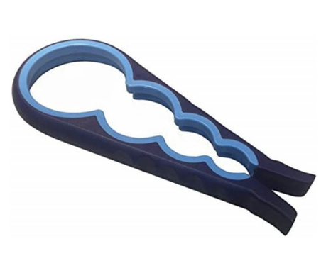Desfacator universal Pufo pentru deschidere capace sau borcane, 22 cm, albastru