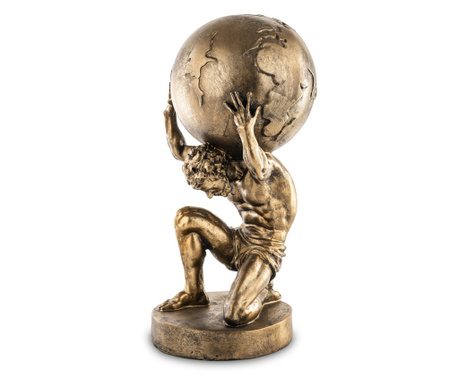 Figurina Atlas, nuanta bronz, 29x14x13 cm