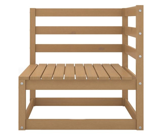 Vrtni namještaj, 5 dijelova, medeno smeđa, masivno borovo drvo