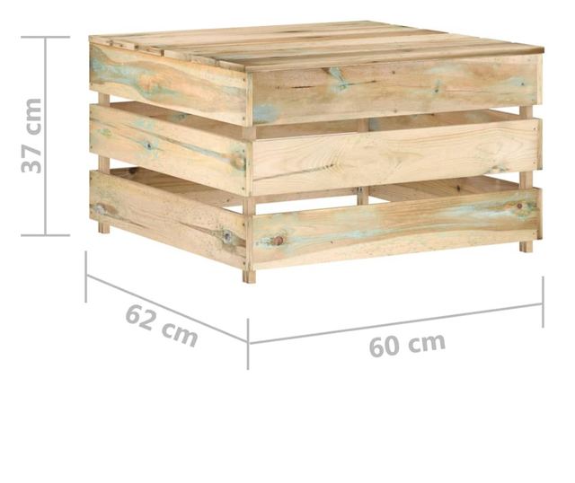 Vrtni stolovi od paleta, 2 kom., obrađeni bor