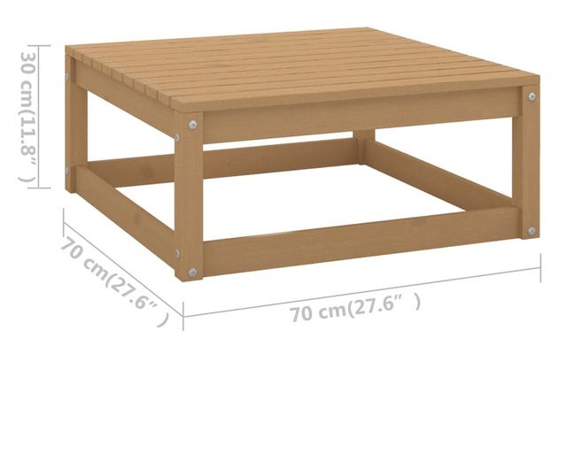 Vrtni namještaj, 5 dijelova, medeno smeđa, masivno borovo drvo