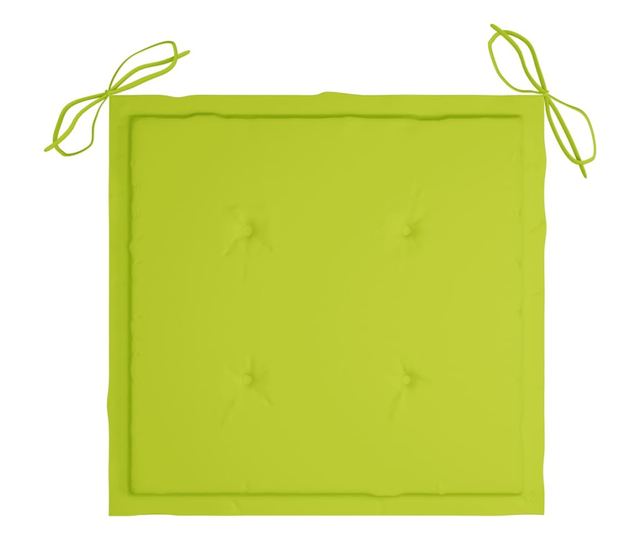 Градински столове с масичка за чай и възглавници, масивна акациева дървесина