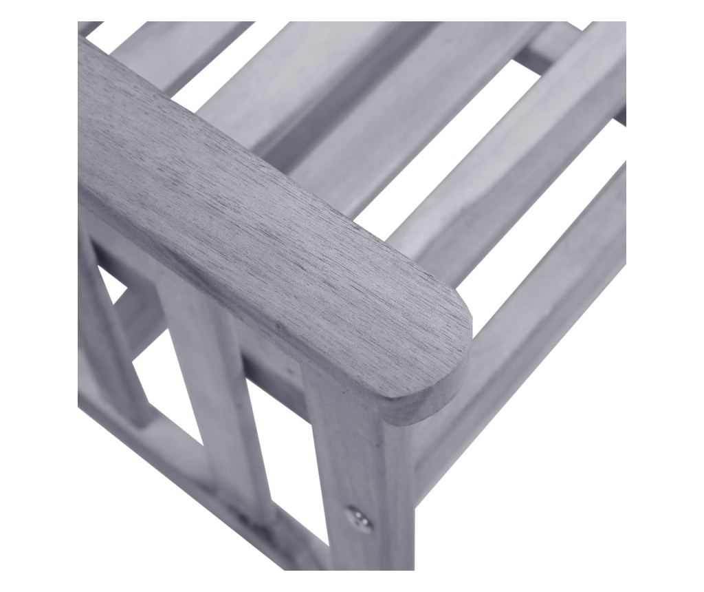 Градински столове с масичка за чай и възглавници, масивна акациева дървесина - 6