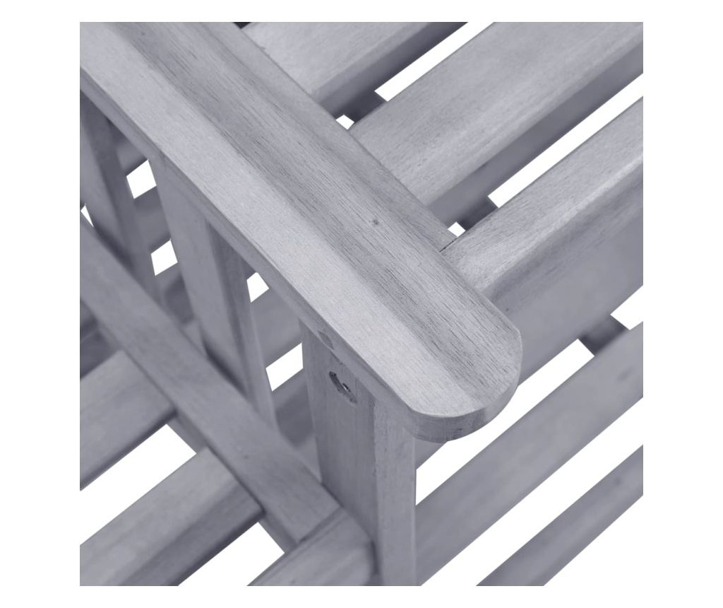 Градински столове с масичка за чай и възглавници, масивно акациево дърво - 7