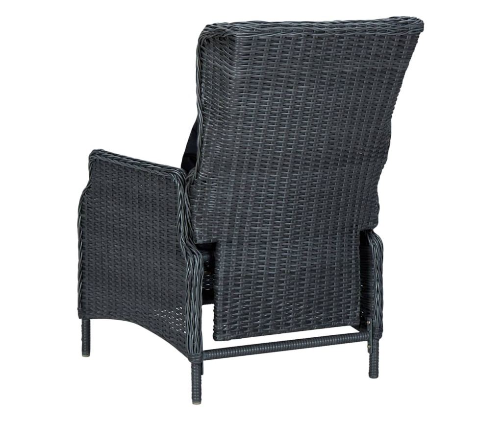 Set pohištva za vrt, 3 kosi, temno siva - 10
