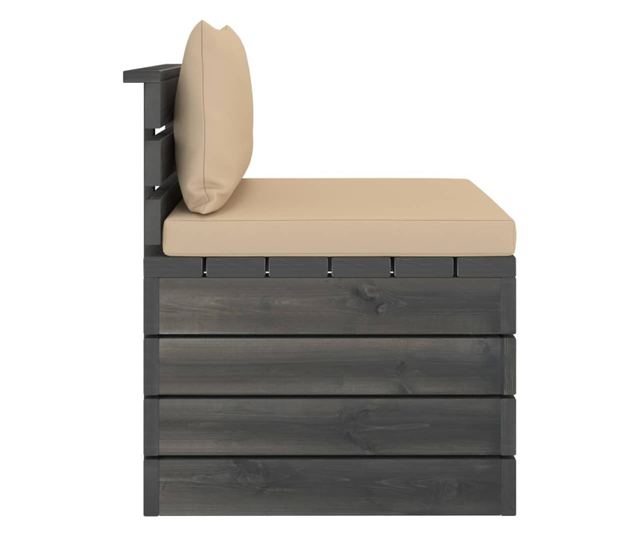 Set namještaja za vrt od paleta, 2 komada, s jastucima, borovo drvo