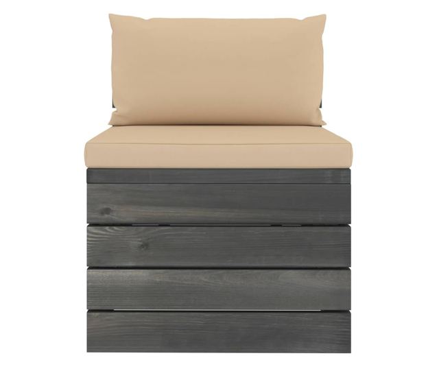 Set namještaja za vrt od paleta, 2 komada, s jastucima, borovo drvo