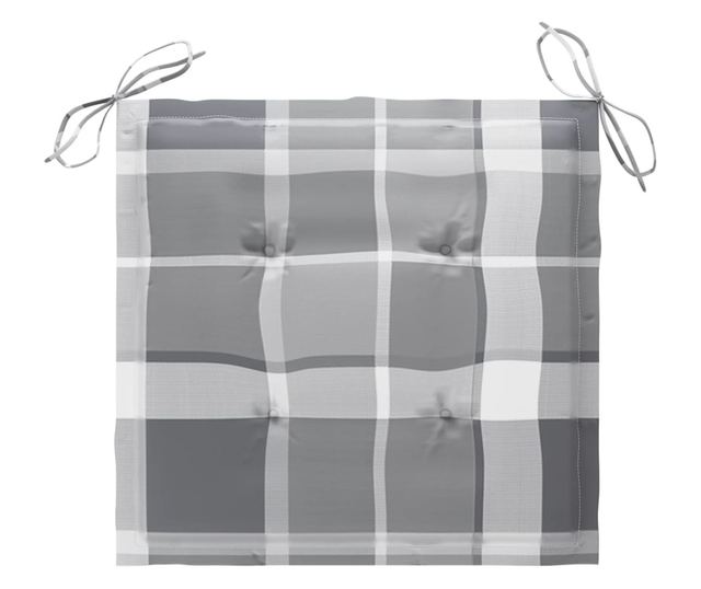 Градински столове с масичка за чай и възглавници, масивно акациево дърво