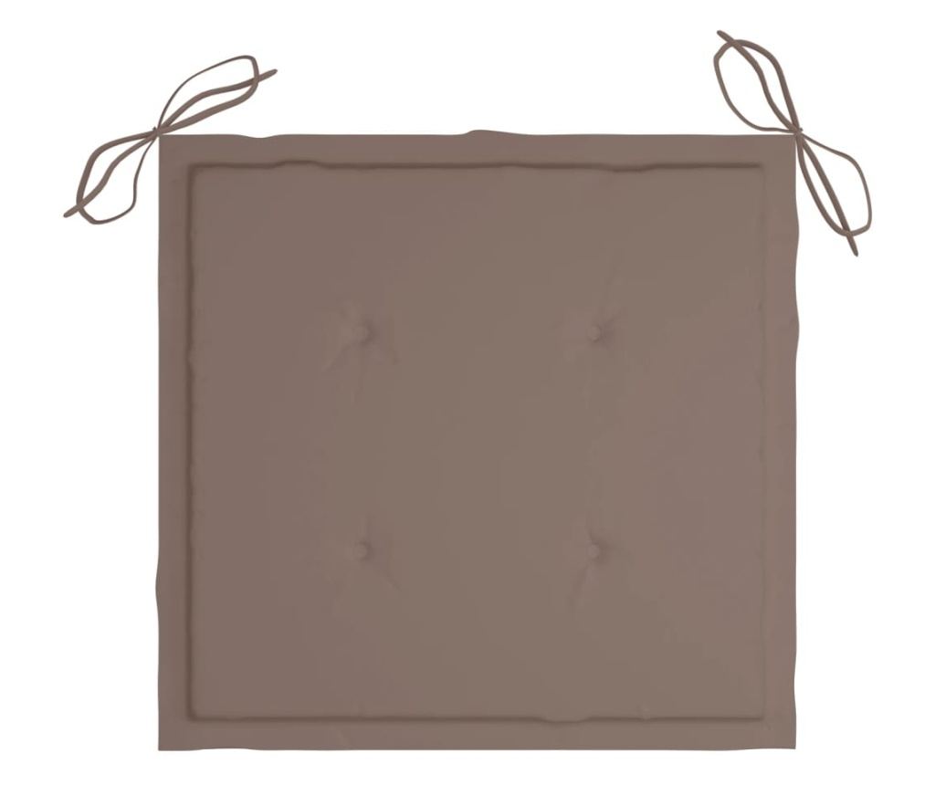 Градински столове с масичка за чай и възглавници, масивна акациева дървесина - 9