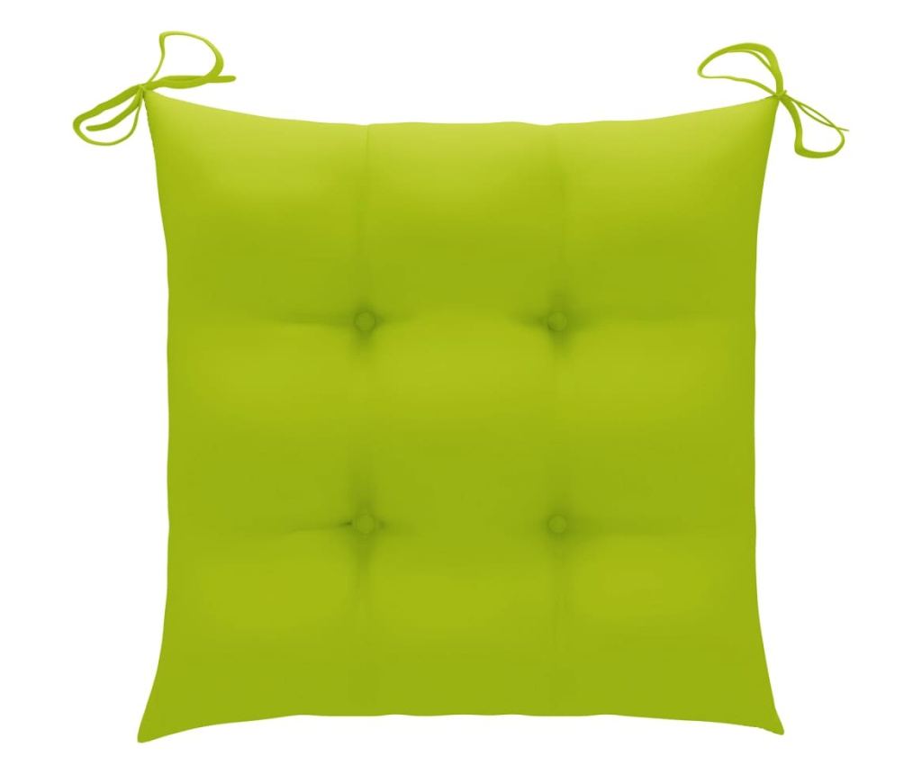 Градински столове с масичка за чай и възглавници, масивна акациева дървесина - 9