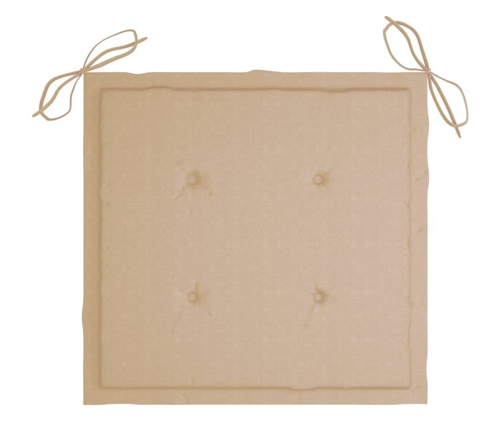 Градински столове със маса за чай и възглавници, масивна акациева дървесина - 10