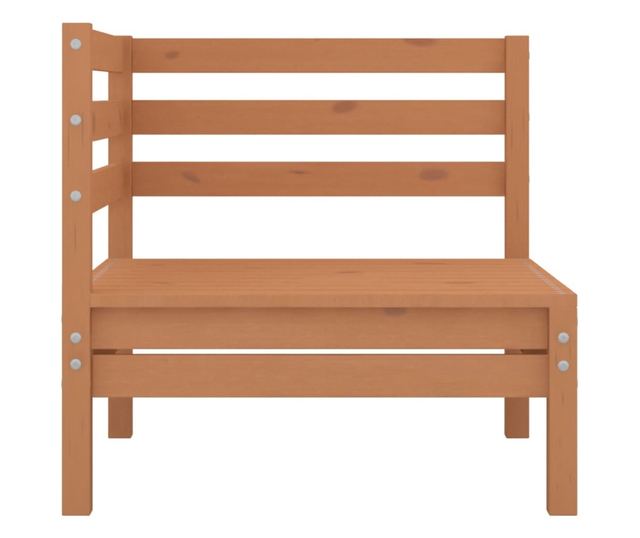 Vrtni namještaj, 8 dijelova, medeno smeđa, masivno borovo drvo