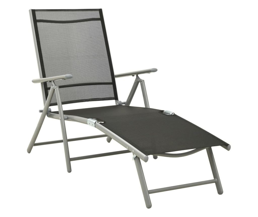Set vrtnega pohištva, 3 kosi, srebrna tekstilena in aluminij - 3