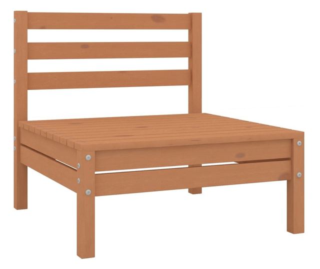 Canapele de mijloc de grădină 4 buc. maro miere lemn masiv pin