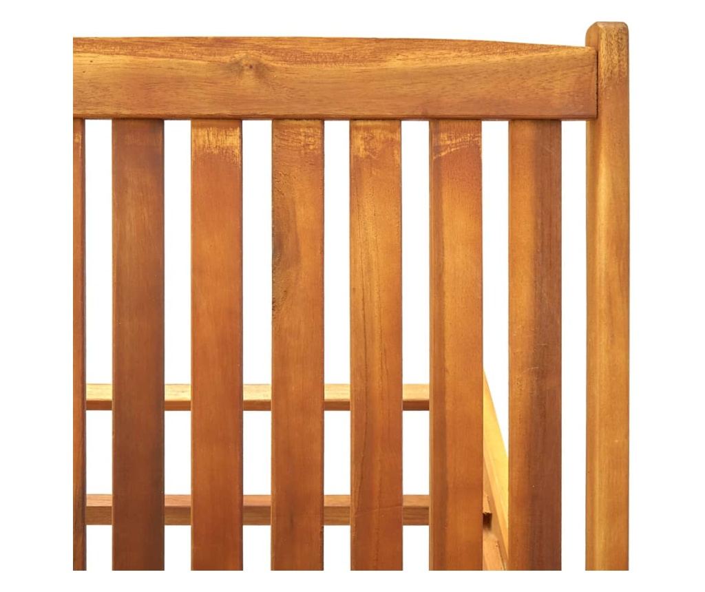 Ležaljka, dvosjed, masivno drvo akacije - 7