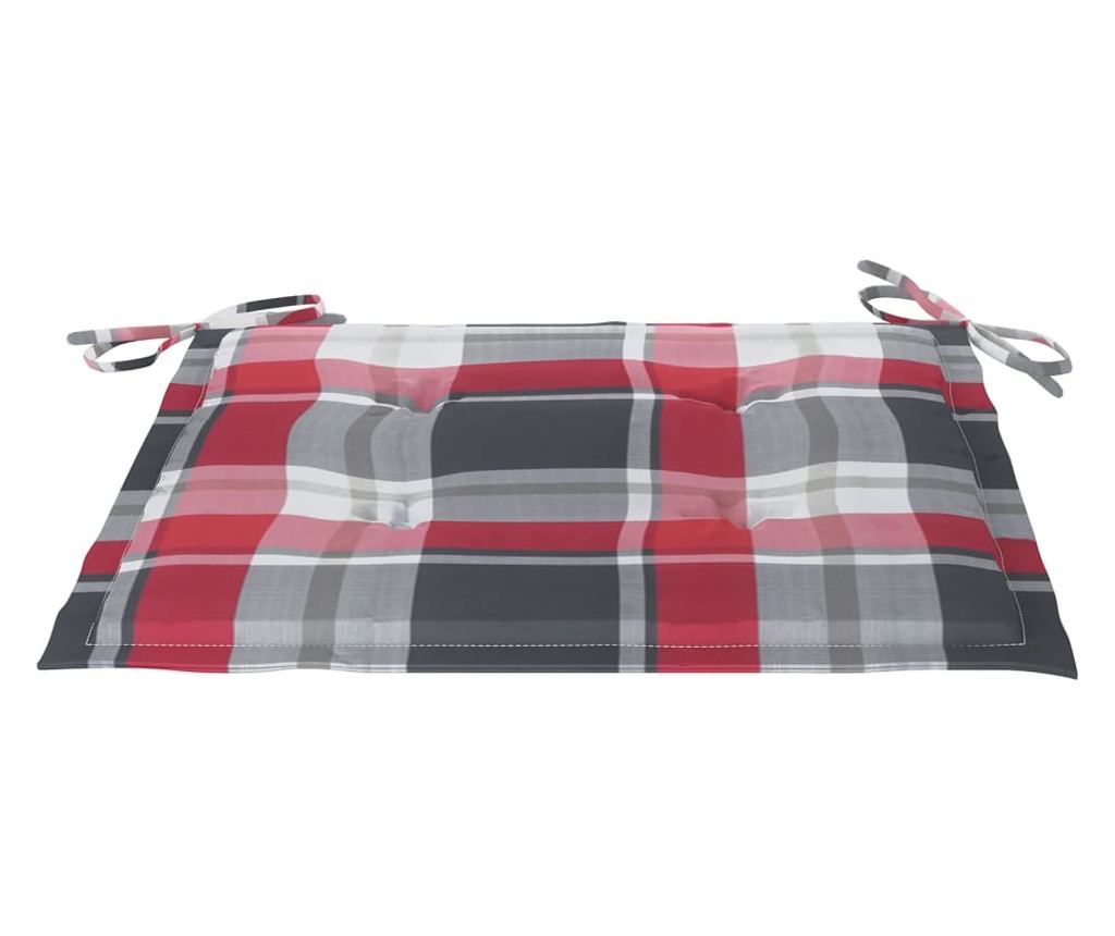 Градински столове с масичка за чай и възглавници, масивно акациево дърво - 9