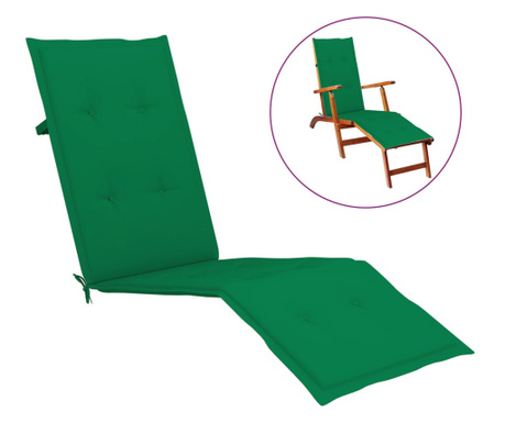 Jastuk za ležaljku zeleni (75 + 105) x 50 x 3 cm