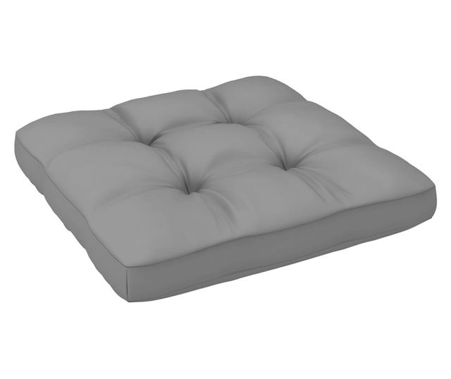 Canapele de mijloc gradina cu perne gri, 2 buc., lemn masiv pin