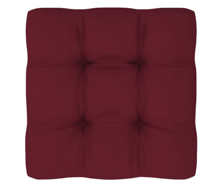 Възглавница за палетен диван, виненочервена, 70x70x12 см