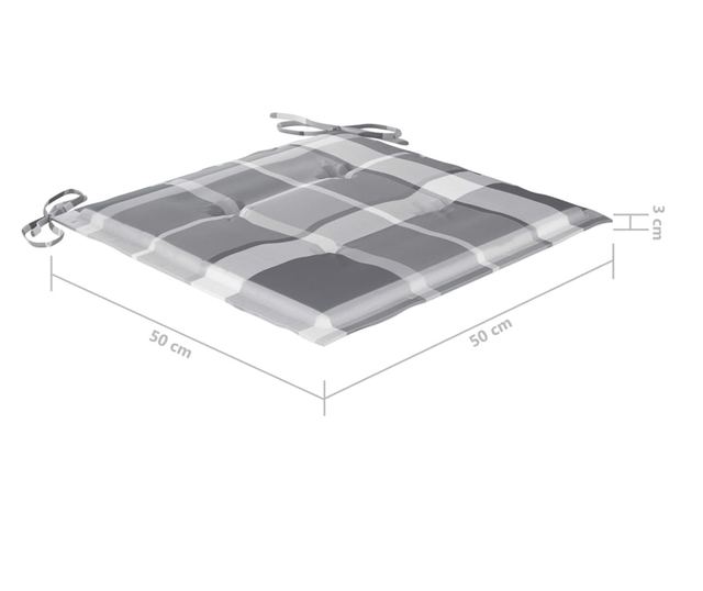 Градински столове с масичка за чай и възглавници, масивно акациево дърво