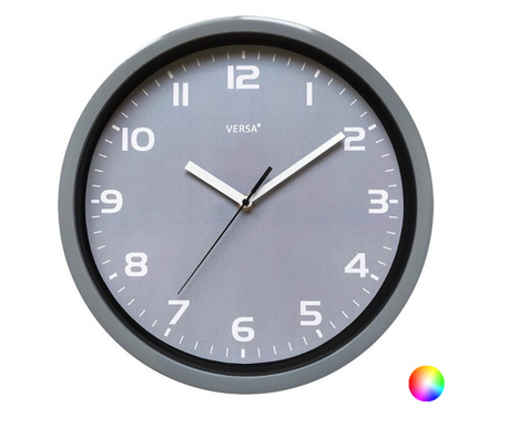 Стенен часовник (Ø 30 cm) Пластмаса - Сив