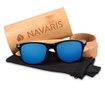 Napszemüveg nőknek és férfiaknak Navaris, UV400, Bambusz, Kék, 40731.01.04