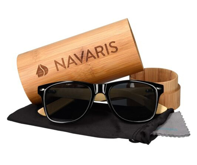 Navaris unisex napszemüveg, UV400, Bambusz, szürke, 40731.01.47