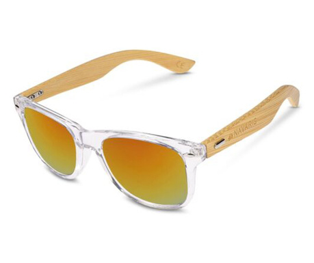 Слънчеви очила Navaris за мъже, UV400, бамбук, жълти, 40731.03.09