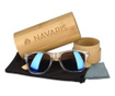 Napszemüveg nőknek és férfiaknak Navaris, UV400, Bambusz, Kék, 40731.03.04