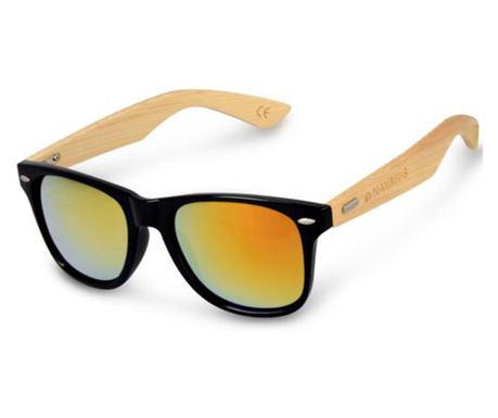 Слънчеви очила Navaris за мъже, UV400, бамбук, жълти, 40731.01.06