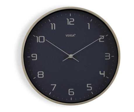 Стенен часовник Син Дървен PU (30,5 x 4,3 x 30,5 cm)