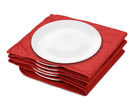 Navaris elektromos tányérmelegítő 10 zsebbel, 74°C, UK dugó, piros, 48795.01.03