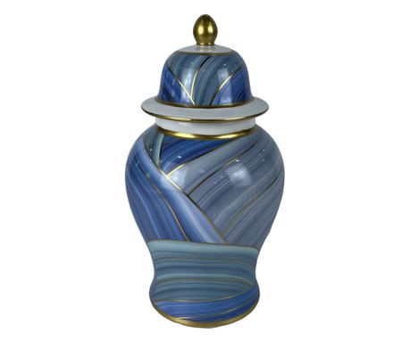 Ваза DKD Home Decor Порцелан Син Модерен (17 x 17 x 31 cm)