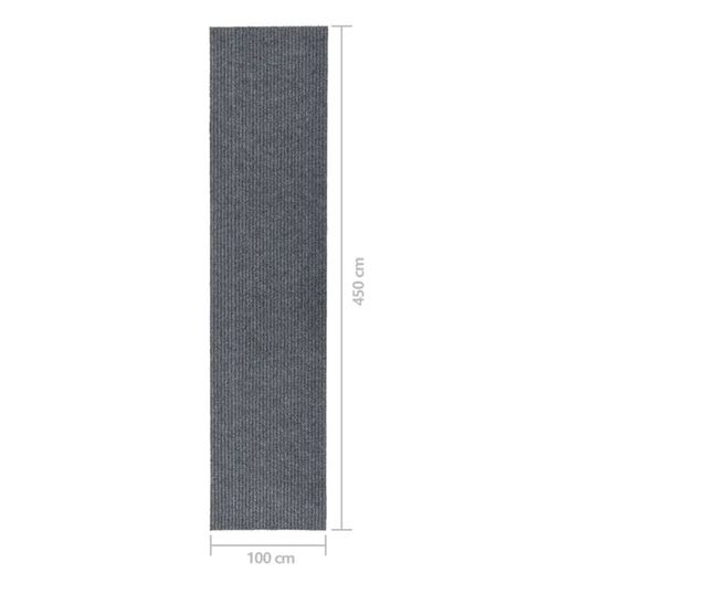 Covor traversă de captare a murdăriei, gri, 100x450 cm