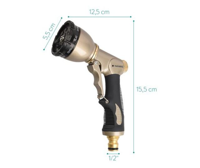 Nagynyomású szórópisztoly Navaris, ergonomikus, 8 Szóró modellek, 45304.02