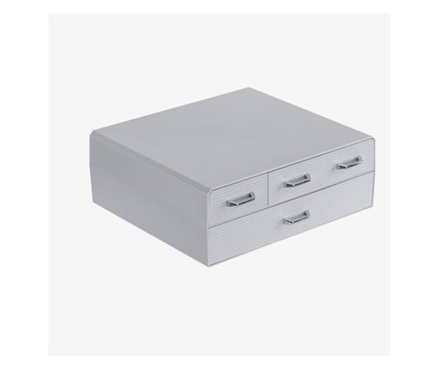 Suport pentru capsule de cafea Navaris cu 4 sertare, Universal, 2 Nivele, Gri, 54092.02
