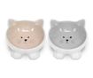 Set 2 Boluri din ceramica pentru pisici Navaris, Anti-alunecare, 50736.11