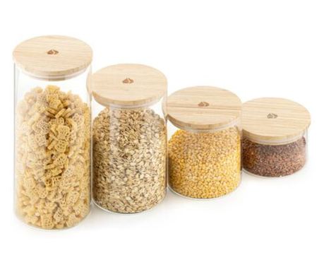 4 darabos Navaris tárolóedény készlet, 1400ml, 1000ml, 600ml és 300ml, 54600.02.04