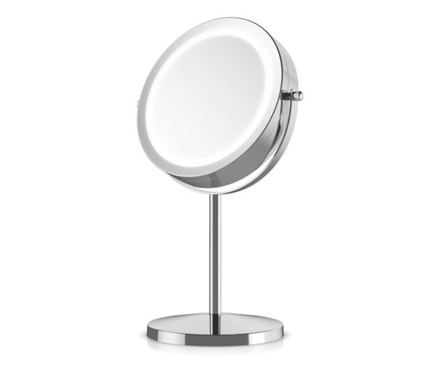 Козметично огледало със стойка, 41188, LED осветление, 5x увеличение, Регулируемо