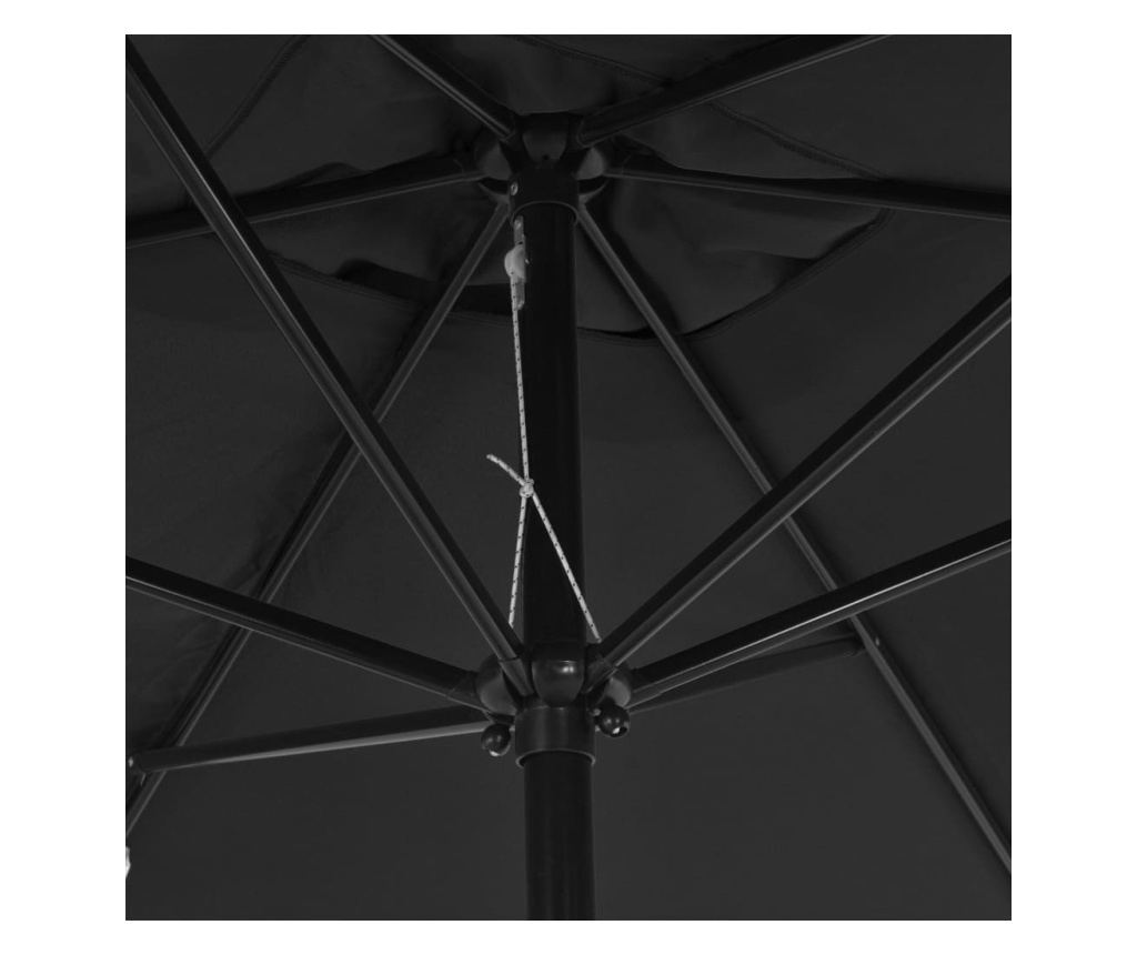 Външен чадър за слънце, метална основа, антрацит, 300 x 200 см - 5